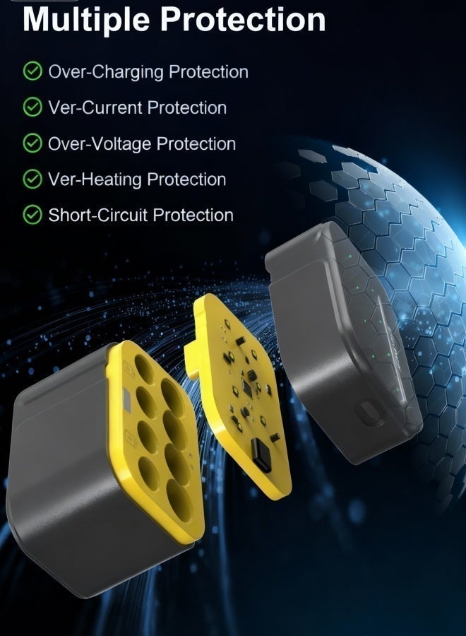 دي بي تي 8-حزمة آ بطاريات ليثيوم قابلة للشحن مع الذكية ليد شحن حالة ، 1.5 فولت 3700 مللي أمبير ، 1300 + دورات ، إب 68 للماء ، متعددة حماية بطارية مجموعة ل البعيد ، اللعب ، لوحة المفاتيح والماوس - Image 2